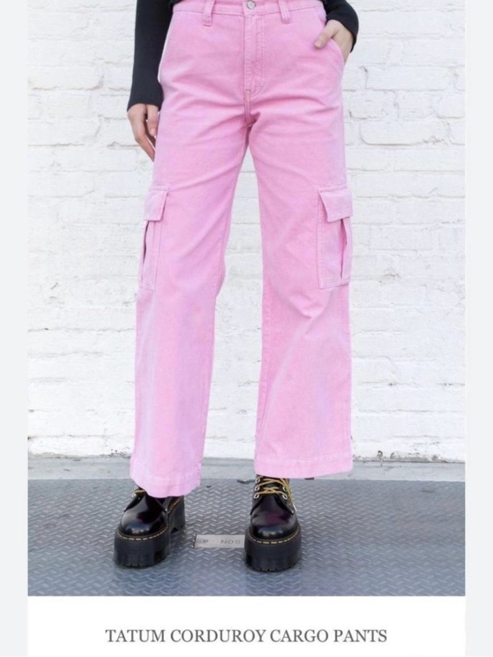 Branch Melville Tatum Corduroy Cargo Pants - Pink